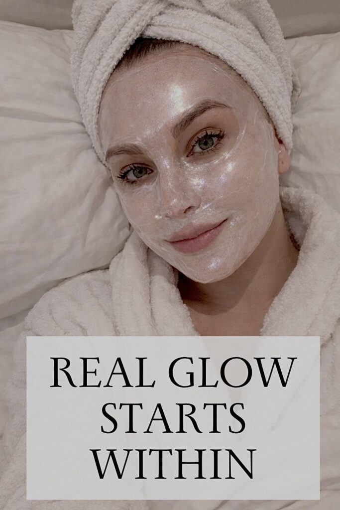 True glow comes from within - inner balance reflected on healthy, radiant