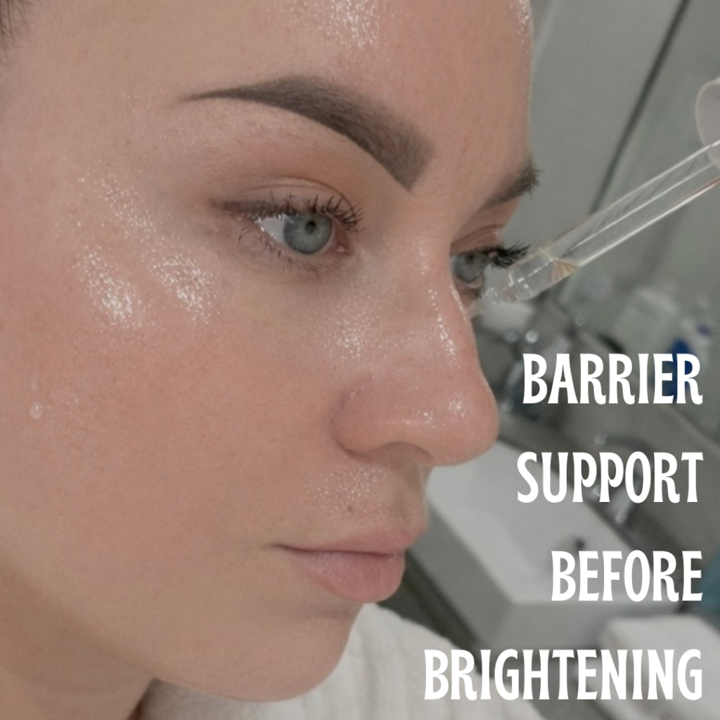 Skin barrier support routine for sensitive skin
